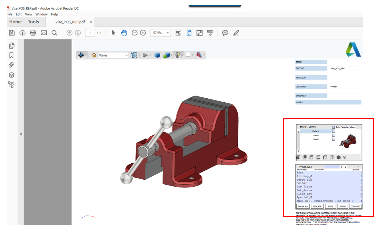 Autodesk Inventor Exporting Parts & Assemblies To 3D PDF